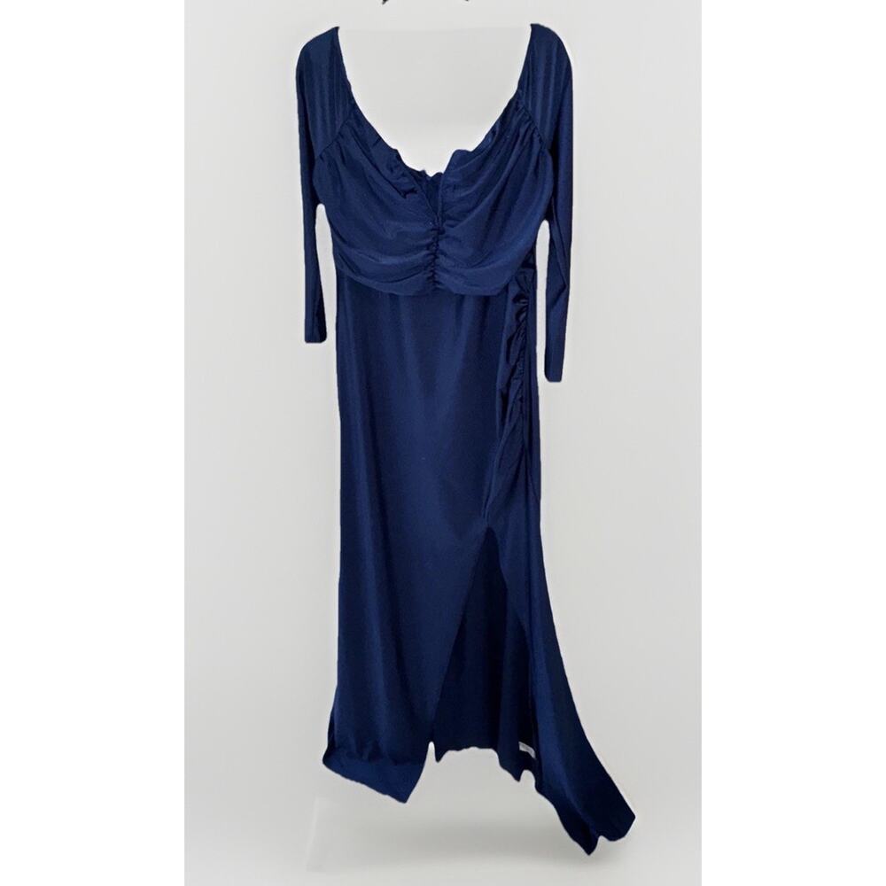 Fashion Nova Navy Need To Know Maxi Dress Size 2X - Picture 3 of 15